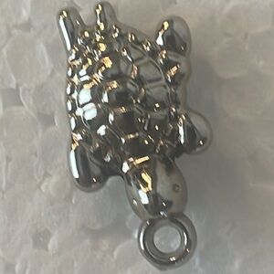 Vintage Y2K Silver tone Turtle charm pendant for bracelet or necklace